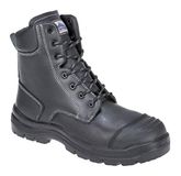 Portwest FD15 Eden Veiligheidsschoen Dubbele Dichtheid Stalen Neus Antislip | Zwart, 41, S3 EN ISO 20345, Unisex, Energieabsorberend, Lichtgewicht, PU Zool, Ritssluiting, Antistatisch, Waterbestendig