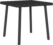 Poly Rattan table basse rectangulaire 40x40x37 cm noir
