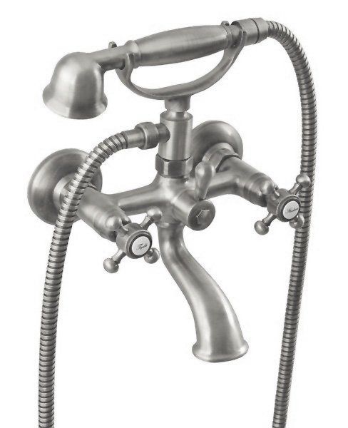 Reitano Rubinetteria ANTEA Wandmontage badmengkraan - Geborsteld nikkel