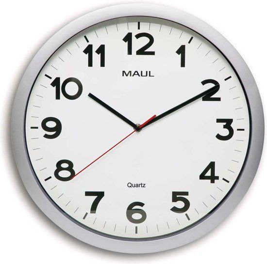 MAULstep Wandklok - Ø 40cm - Zilver