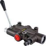 VEVOR Valve de contrôle directionnel hydraulique, 1 bobine, 21 GPM à 3625 PSI, réinitialisation automatique, avec soupape de décharge réglable et leviers, compact et robuste, adapté aux applications hydrauliques mobiles