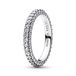 Pandora Timeless sterlingzilveren pavéring met enkele rij en heldere zirkoniasteentjes, 60