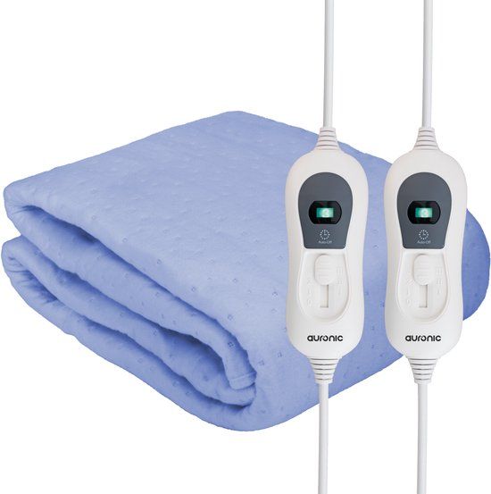Auronic Elektrische Onderdeken - 160x140cm - 2 Persoons - Blauw