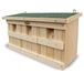HABAU Nestkast en muilhuis met 3 broedkamers, van massief hout, 45,5 x 17 x 23 cm