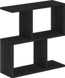 Hocus Picus Bijzettafel C-Vorm 2 Lagen - Zwart Hout - 60x60x19,5 cm