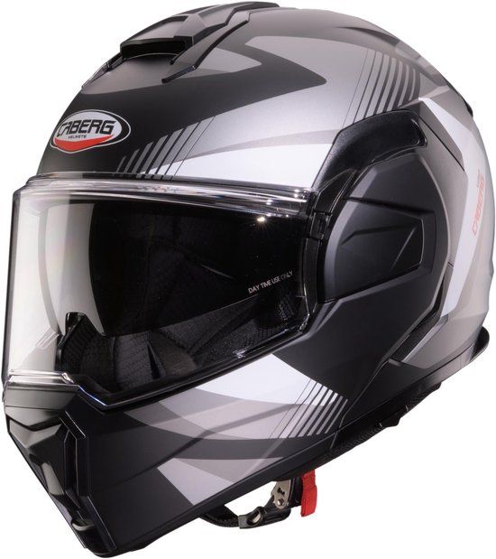 Caberg Trip Lunar Helm - Systeemhelm - Zwart Matt/grijs/wit - XXL