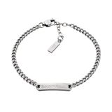 Emporio Armani EGS3189040 Heren Armband - Staal - 21.5 cm - Zilverkleurig
