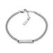Emporio Armani EGS3189040 Heren Armband - Staal - 21.5 cm - Zilverkleurig