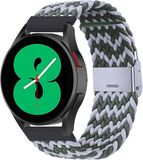 By Qubix Qubix - Braided Nylon Smartwatch Bandje 22mm Groen/Grijs Geschikt voor Garmin Vivoactive 4 / 4L