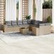 Maison Exclusive - Ensemble de jardin, 11 pièces, avec coussins, beige, en polyrotin