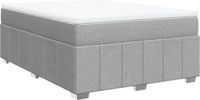 vidaXL Boxspring met matras stof lichtgrijs 140x190 cm