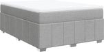 vidaXL Boxspring met matras stof lichtgrijs 140x190 cm