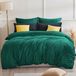 TRANKIELO® - Flanelle de lit vert foncé 200 x 220 cm