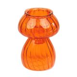 Talking Tables MUSHORG Paddestoel vormige glazen kandelaar houder, knop vaas, oranje, 11,5 cm grootte