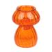 Talking Tables MUSHORG Paddestoel vormige glazen kandelaar houder, knop vaas, oranje, 11,5 cm grootte