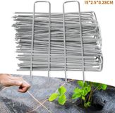 Merkloos Gronddoek pen / Anti-Worteldoek Haken 15 x 2.5 x 0.28 cm 100 STUKS