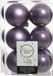 Decoris Kerstballen - 24 stuks - Heide Lila Paars - 6 cm - Kunststof - Mat/Glans