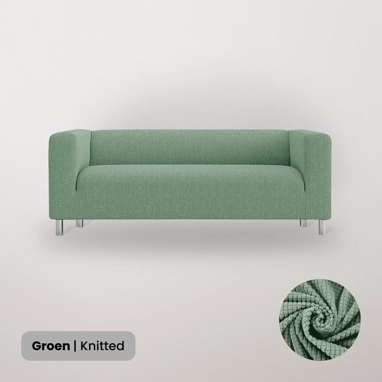 BankhoesDiscounter Knitted Hoge Armleuning Bankhoes - M1 (80-130cm) - Groen