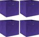 vidaXL Opbergboxen 4 stuks - Paars - 28x28x28 cm