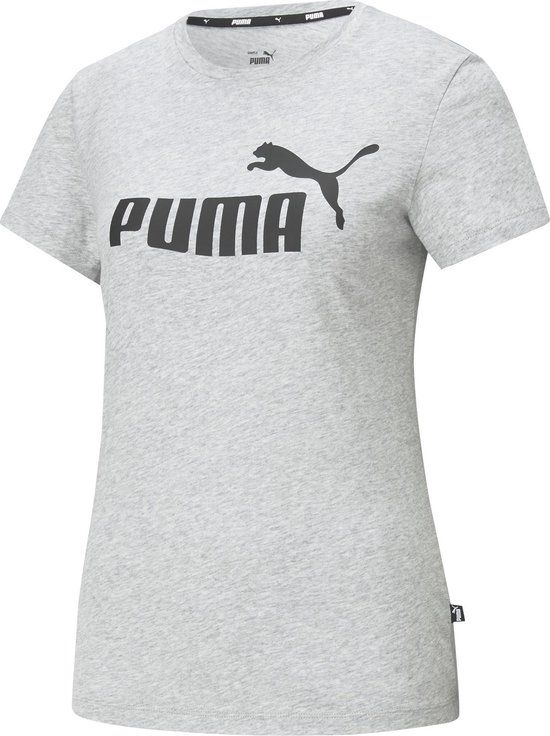 PUMA ESS Logo Tee Dames T-shirt - Lichtgrijs Maat M