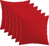 vidaXL Coussins décoratifs 6 pièces Heerlen Rouge 40 x 40 cm Tissu