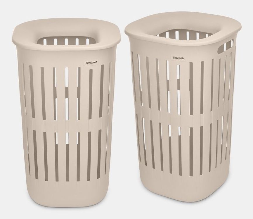 Brabantia Collect-It Wasmand 55 l Ovaal Gerecycled plastic Beige - Set van 2