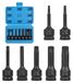 Merkloos Dopsleutelset 7-delig - Torx Inzetstukken T20/T25/T30/T40/T50/T55/T60 - 3/8\" - Inclusief Opbergdoos - Handmatige Maatvoering - Moerset
