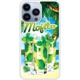 Mojito Plage Bedrukt siliconen hoesje compatibel met iPhone 13 Pro