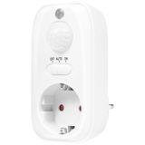 LogiLink PA0248 - stekkeradapter (1x CEE 7/3) met bewegingsmelder dag-/nachtsensor (detectiebereik: 100° / detectieafstand: tot 8 m), wit