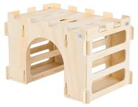Merkloos Houten Kasteel voor Kleine Huisdieren