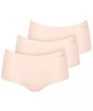 Sloggi 3-pack dames Zero short Invisible - MicroModal - Creme - Maat M
