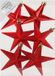 Inge-glas Inge's Christmas Decor Gmbh 6x stuks kunststof kersthangers sterren rood 10 cm