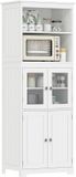 Homcom Keukenkast - MDF - 60x30x162cm - Wit