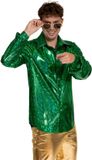 Partychimp Shiny Disco Shirt Groen voor Heren