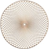 Zeller placemats - 8x - rond - mandala - goud - 38 cm - onderleggers