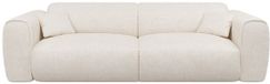 Vente-unique canapé-lit quatre places express en tissu texturé beige - Surface de couchage 160 cm - POGNIA