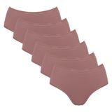 Sloggi GO Daily Cotton Midi Slip 6-pack Dames Bruin Effen Katoen XXL