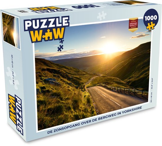 MuchoWow Puzzel De zonsopgang over de bergweg in Yorkshire - Legpuzzel - Puzzel 1000 stukjes volwassenen