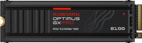 SANDISK Optimus GX PRO 8100 - Interne SSD met Heatsink - PCIe 5.0 - NVMe M.2 - PS5 Compatibel - 4 TB