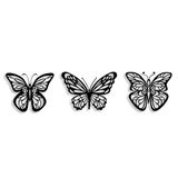 Stijlvol zwart decoratief metalen wandaccessoire (3 stuks)