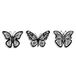 Stijlvol zwart decoratief metalen wandaccessoire (3 stuks)