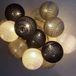 Merkloos Decoratieve LED Lichtketting met Katoenen Bollen op Batterijen voor Sfeervolle Verlichting