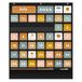 REGELETO Boho 46+3 vakken kalender zakkaart met 92 kaarten voor klaslokaal, groot formaat: 73 x 61 cm zwarte maandelijkse kalender en weer zakkaart voor kinderen leren voor thuis of kleuterschool