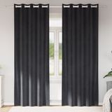 vidaXL Gordijnen 2 st donkergrijs 140 x 225 cm fluweel