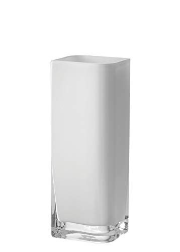 LEONARDO HOME Leonardo Lucca vaas wit, 11/30/9 cm, rechthoekig, kleurenglas