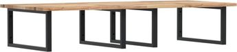 vidaXL Étagère murale pour salle de bain acier et bois d'acacia massif