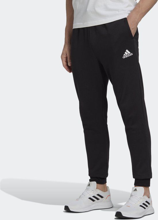 adidas Sportswear Essentials Fleece Heren Joggingbroek - Zwart - Maat S