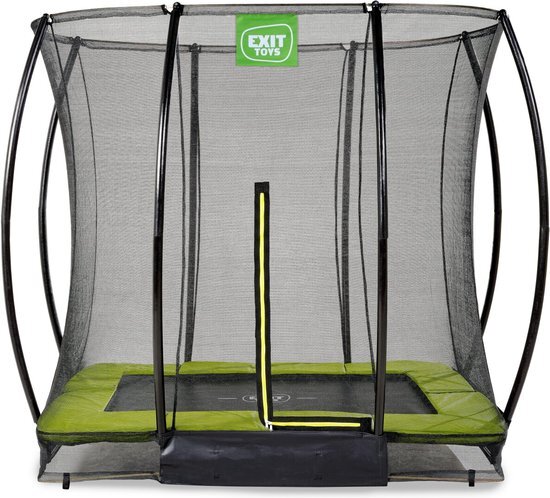 Exit Silhouette inground trampoline 153x214cm met veiligheidsnet - groen