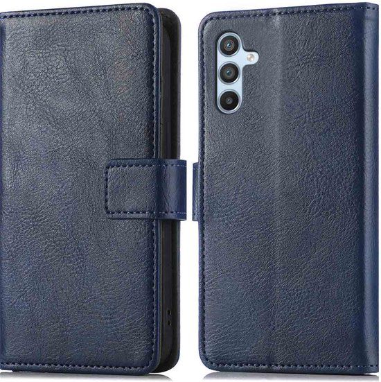 iMoshion Book Case Samsung Galaxy A34 5G - Donkerblauw - Met Pasjeshouder