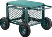 Chaise de jardin mobile avec roues, chariot de jardin robuste avec une capacité de charge de 400 livres et espace de rangement